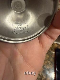 Vintage Italian Stainless Steel Wine Glasses / Goblets by AMC Set of 6