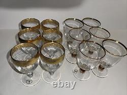 Vintage J. Preziosi Lavorato A Mano Italy Wine Glasses Set of 12
