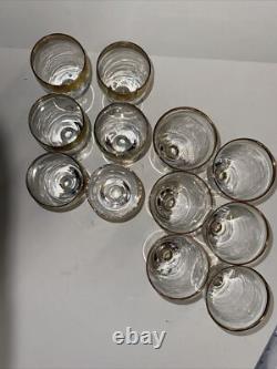 Vintage J. Preziosi Lavorato A Mano Italy Wine Glasses Set of 12