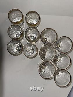 Vintage J. Preziosi Lavorato A Mano Italy Wine Glasses Set of 12