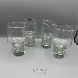 Vintage Kosta Boda Mambo Water Wine Glasses Goblets Air Bubble 5.75 MCM Set/4