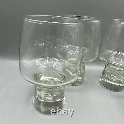 Vintage Kosta Boda Mambo Water Wine Glasses Goblets Air Bubble 5.75 MCM Set/4