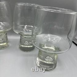 Vintage Kosta Boda Mambo Water Wine Glasses Goblets Air Bubble 5.75 MCM Set/4