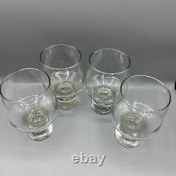 Vintage Kosta Boda Mambo Water Wine Glasses Goblets Air Bubble 5.75 MCM Set/4