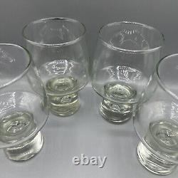 Vintage Kosta Boda Mambo Water Wine Glasses Goblets Air Bubble 5.75 MCM Set/4