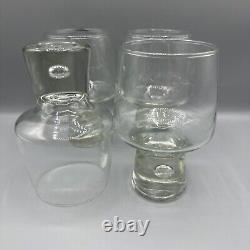 Vintage Kosta Boda Mambo Water Wine Glasses Goblets Air Bubble 5.75 MCM Set/4