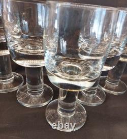 Vintage Krosno Thor Thick Glass Wine Goblet Set of 5 SVEND JENSEN 7