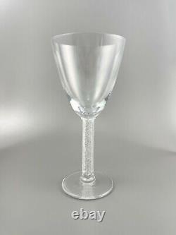 Vintage Lalique Phalsbourg Claret Bordeaux Wine Glass Crystal Square Stem