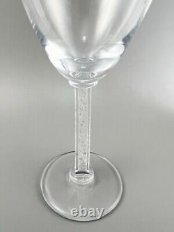 Vintage Lalique Phalsbourg Claret Bordeaux Wine Glass Crystal Square Stem