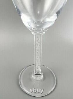 Vintage Lalique Phalsbourg Claret Bordeaux Wine Glass Crystal Square Stem 7.5