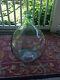 Vintage Large 24 H x 18 W Green Glass Demijohn Italian Wine Carboy Bottle Jug