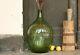 Vintage Large Glass Demijohn Wine Bottle Green Terrarium Bottle Antique Bottle