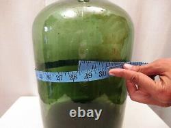 Vintage Large Green Glass Demijohn Carboy Wine Bottle Antique Jug Collectible12