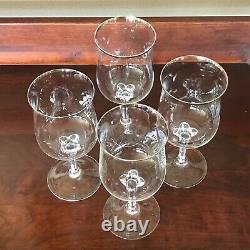 Vintage Lenox Desire Platinum Crystal Glasses, Set Of 16 (8) Wine & (8) Water