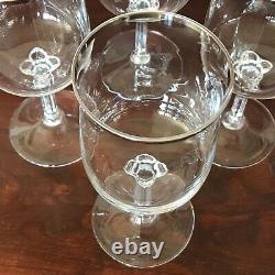 Vintage Lenox Desire Platinum Crystal Glasses, Set Of 16 (8) Wine & (8) Water