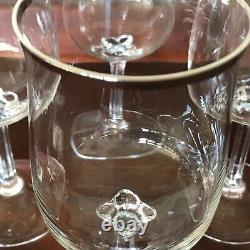 Vintage Lenox Desire Platinum Crystal Glasses, Set Of 16 (8) Wine & (8) Water