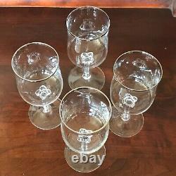 Vintage Lenox Desire Platinum Crystal Glasses, Set Of 16 (8) Wine & (8) Water