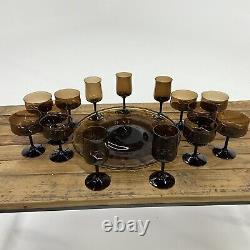 Vintage Lenox Espresso Wine & Sherbet Glasses Expression Line Set