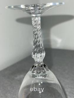 Vintage Lenox USA Crystal Wine Glasses Set of 5 Gold Rim Swirl Stem Elegant