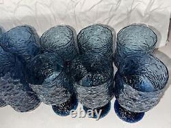 Vintage Lenox crystal blue tumbler glasses wine glasses set of 12 Hand blown