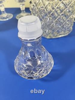 Vintage Libbey CAMBRIDGE WINE SET Crystal Pressed Glass 1 L Decanter 6oz Glasses