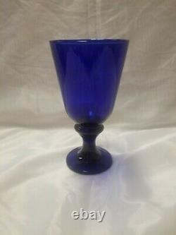 Vintage Libbey Deep Cobalt Blue Water / Wine Goblets. Set of 12 with Carrier