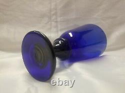 Vintage Libbey Deep Cobalt Blue Water / Wine Goblets. Set of 12 with Carrier