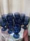 Vintage Libbey Duratuff Cobalt Stemware Wine Glasses Set of 11 Used