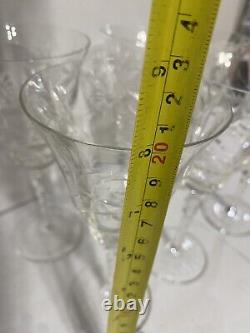 Vintage Libbey Long Stem Crystal Wine Glasses Set Of 6 8oz