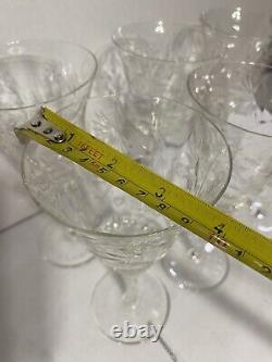 Vintage Libbey Long Stem Crystal Wine Glasses Set Of 6 8oz