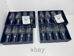 Vintage Longchamp Cristal d'Arques Crystal France 8 Lg. 8 Lg. Wine Glasses (b80)