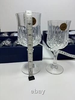 Vintage Longchamp Cristal d'Arques Crystal France 8 Lg. 8 Lg. Wine Glasses (b80)