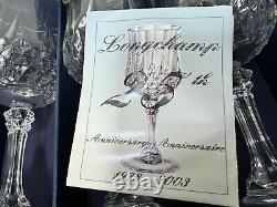 Vintage Longchamp Cristal d'Arques Crystal France 8 Lg. 8 Lg. Wine Glasses (b80)