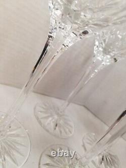 Vintage Lot 4 Ceska Crystal Suzanna Pattern Retired RARE Stemmed Wine Glasses