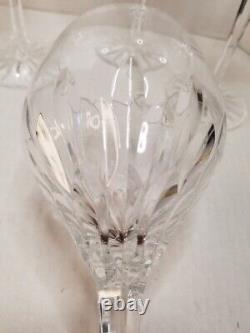 Vintage Lot 4 Ceska Crystal Suzanna Pattern Retired RARE Stemmed Wine Glasses