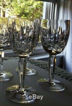 Vintage Lot 6 Beautiful Waterford Crystal Kildare 6 1/2 Wine Glasses Old Mark