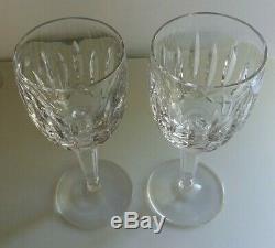 Vintage Lot 6 Beautiful Waterford Crystal Kildare 6 1/2 Wine Glasses Old Mark