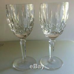 Vintage Lot 6 Beautiful Waterford Crystal Kildare 6 1/2 Wine Glasses Old Mark