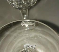 Vintage Lot 6 Beautiful Waterford Crystal Kildare 6 1/2 Wine Glasses Old Mark