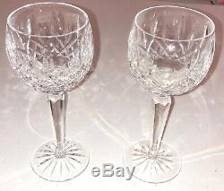 Vintage Lot of 10 Crystal Waterford Goblet Wine Glasses 7.5 Quality Stamped