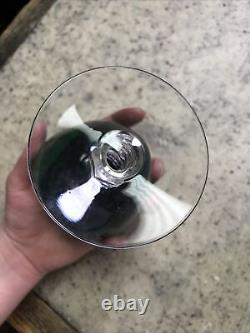 Vintage Lot of 6 Tiffin Killarney Green Wine Glass 6 1/8 MCM 1950's Table Read