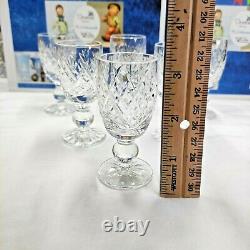 Vintage Lot of 6 Waterford Crystal Donegal 3 1/4 Cordial Glasses
