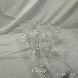 Vintage Lot of 6 Waterford Irish Crystal LISMORE 5 7/8 White Wine Goblets