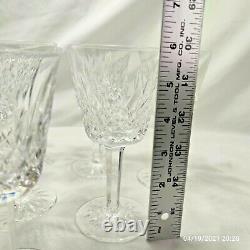 Vintage Lot of 6 Waterford Irish Crystal LISMORE 5 7/8 White Wine Goblets