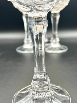 Vintage Luxury Barware 22k Gold Nachtmann Amaris Wine Glasses Cut Crystal