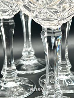 Vintage Luxury Barware 22k Gold Nachtmann Amaris Wine Glasses Cut Crystal