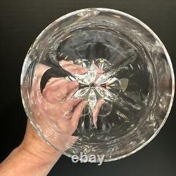 Vintage MCM Set Of 6 Crystal Water Wine Goblets Paneled Glasses 6.75