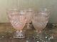 Vintage MISS AMERICA Pink Depression Glass 3oz Wine Goblets 5pcs ANCHOR HOCKING