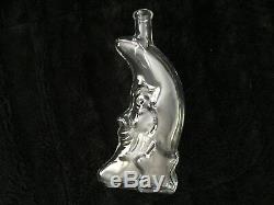 Vintage Man In The Moon Glass Decanter