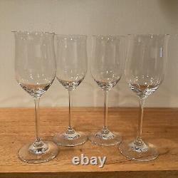 Vintage Marquis By Waterford Tulip Designed White Wine Glasses Set Of 4